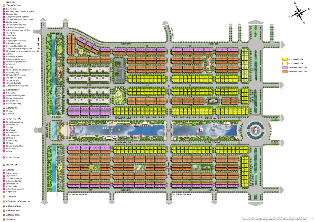 Mặt bằng dự án Sun Urban City Hà Nam giai đoạn 1